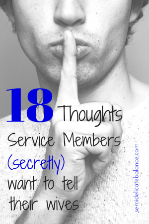 Secretly Say to Military Wife