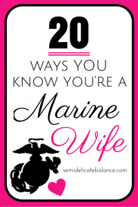 know you're a marine wife