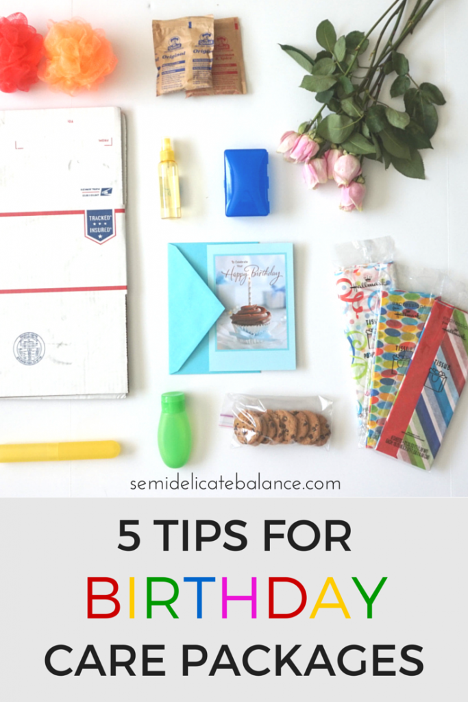 5 TIPS FOR BIRTHDAY CARE PACKAGES
